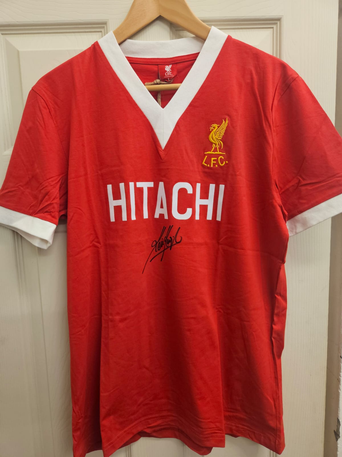 Kevin Keegan Signed Retro Liverpool FC Shirt – Hitachi Sponsor Edition
